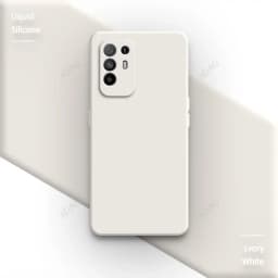 Coque Square Phone Case for OPPO Reno5 Z Reno 5Z 5G 6.43" CPH2211 Original Funda Liquid Silicone Lens Protection Soft Back Cover