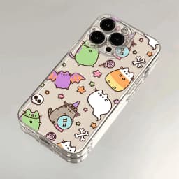Transparent Cover The Cat Phone Case For-P-Pusheen iPhone 16 15 14 13 12 11 Mini Pro Max X XR XSMax 7 8 Plus SE20