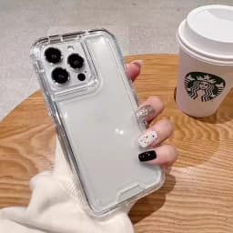Military level thicken frame clear armor phone case for iPhone 15 14 13 12 11 Pro Max airbag scratch-proof hard bumper pc cover