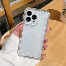 Military level thicken frame clear armor phone case for iPhone 15 14 13 12 11 Pro Max airbag scratch-proof hard bumper pc cover