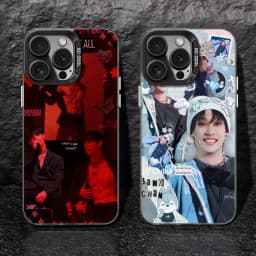 Korean singer B-bang-chanS Phone Case black IMD Colorful Silver Suitable soft case for iPhone 16 15 14 13 12 11 XS Pro Max