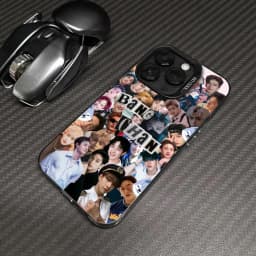 Korean singer B-bang-chanS Phone Case black IMD Colorful Silver Suitable soft case for iPhone 16 15 14 13 12 11 XS Pro Max
