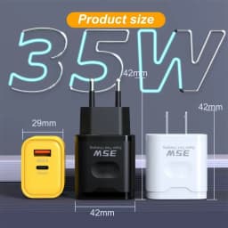 35W PD USB Quick Charger Super Fast Charging Mobile Phone Charge Adapter for iPhone 15 Xiaomi Samsung Huawei QC3.0 USB C Charger