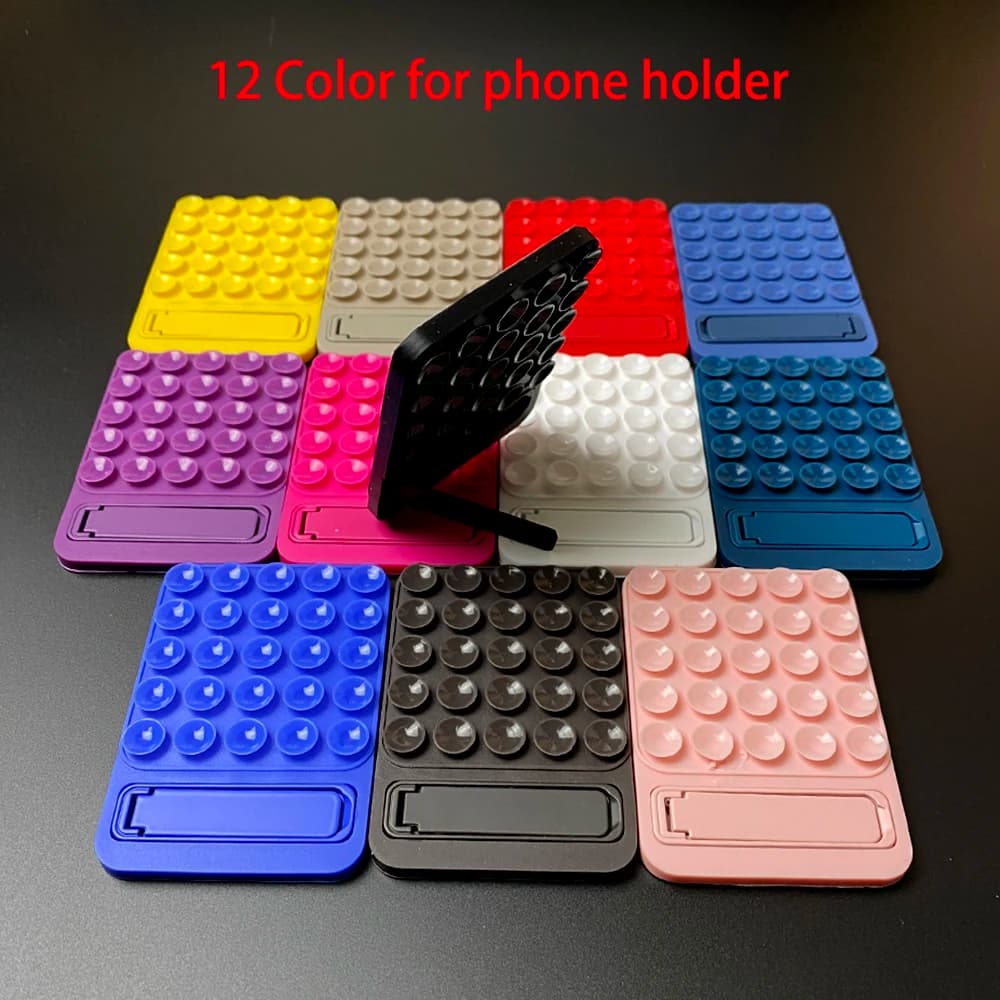 Silicone Suction Pad Back Sticker Suction Cup Phone Holder Silicone Cup Mat Smartphone Wall Stand Fixed For Glass Ceramic Tiles
