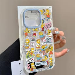 Cartoon cute simpsons Phone Case For iPhone 16e 15 14 13 12 11 Mini Pro Max X XR XSMax 7 8 Plus Transparent Soft TPU Back Cover
