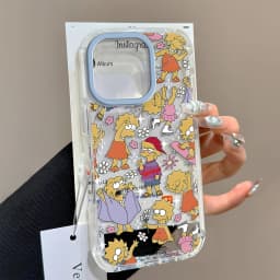 Cartoon cute simpsons Phone Case For iPhone 16e 15 14 13 12 11 Mini Pro Max X XR XSMax 7 8 Plus Transparent Soft TPU Back Cover