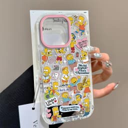 Cartoon cute simpsons Phone Case For iPhone 16e 15 14 13 12 11 Mini Pro Max X XR XSMax 7 8 Plus Transparent Soft TPU Back Cover