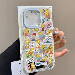 Cartoon cute simpsons Phone Case For iPhone 16e 15 14 13 12 11 Mini Pro Max X XR XSMax 7 8 Plus Transparent Soft TPU Back Cover