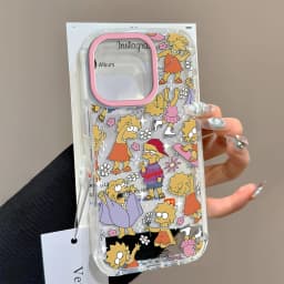 Cartoon cute simpsons Phone Case For iPhone 16e 15 14 13 12 11 Mini Pro Max X XR XSMax 7 8 Plus Transparent Soft TPU Back Cover