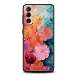 Oil Painting Of Flowers Phone Case For Samsung Galaxy S25 S24 S23 S22 S20 Ultra S21 FE 5G S10 Plus S10E Soft TPU Cover