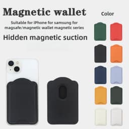 Magnetic Accessories Card Holder For Magsafe Leather Wallet Phone Case For iPhone 16 15 Pro Max For Samsung Galaxy S25 S24 Ultra