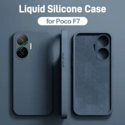 Poco F7 F 7 Pocof7 Case Liquid Silicone Camera Lens Protector Phone Case For Xiaomi Poco F7 Poco F 7 Pocof7 Soft TPU Back Cover