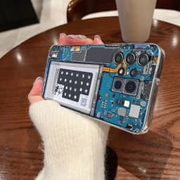 Retro Music Tapes Camera Circuit Board For Samsung A56 A55 A36 A54 A52 A53 5G A15 A14 A16 A25 A34 A35 A26 A06 A32 A72 Phone Case