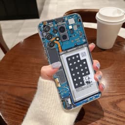 Retro Music Tapes Camera Circuit Board For Samsung A56 A55 A36 A54 A52 A53 5G A15 A14 A16 A25 A34 A35 A26 A06 A32 A72 Phone Case