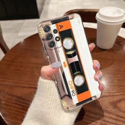 Retro Music Tapes Camera Circuit Board For Samsung A56 A55 A36 A54 A52 A53 5G A15 A14 A16 A25 A34 A35 A26 A06 A32 A72 Phone Case