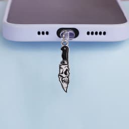Mobile Phone Dust Plug Pendant Accessories Decoration Heart-shaped Double Snake Love Skull Cross For Iphone Type-c Port