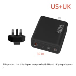 New 140W Multi-Port GaN Charger PD3.1 3C1A Super Fast Charging Head Compact Portable for Mobile Phones