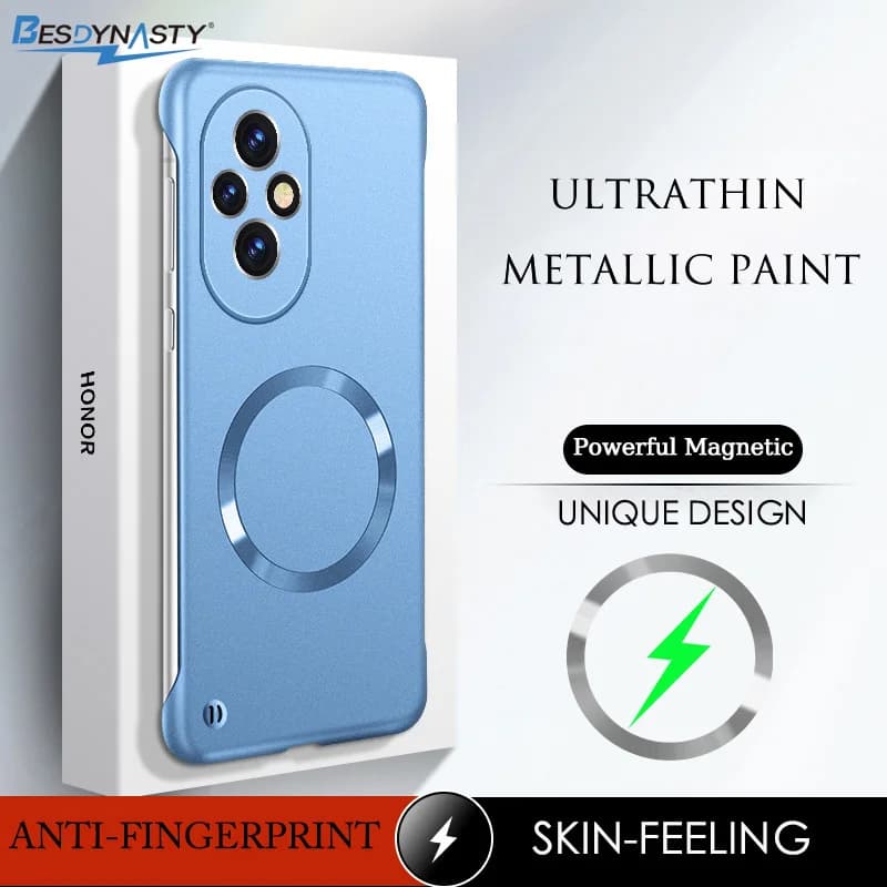 Ultrathin Slim Frameless Case For Magic 8 Lite 7Lite 6 Pro For Honor 400 Pro Magnetic Wireless Charging Hard Shell Cover