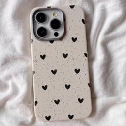 Cool Black Little Heart Leather Texture Phone Case for Xiaomi Redmi Note 14 13 12 11 10 Pro Plus 12S 11S Redmi 12 13C 14C Cover