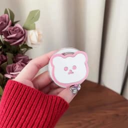 Korean Mirror Bear Magnetic Holder Phone Grip Tok Detachable Bracket for Magsafe Cute Animals Universal Smart Tok For iPhone 13