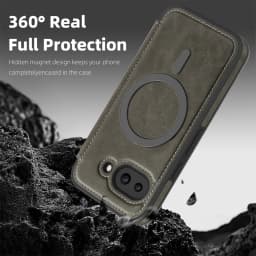 Luxury Flip Magnetic Slot Card Holder Leather Magnet Phone Case For Google Pixel 11 10 8 9 Pro XL 9A Solid Color Business Cover
