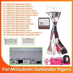 Car 16pin Audio Wiring Harness Canbus Decoder Box RP5-MT-101 for Mitsubishi Outlander Pajero Stereo Installation Wire Adapter