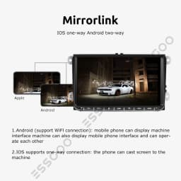 ESSGOO 2 Din Android Car Radio 9 Inch Carplay RDS AM FM Bluetooth WiFi Multimedia Autoradio For VW Volkswagen Passat B6 B7 Skoda