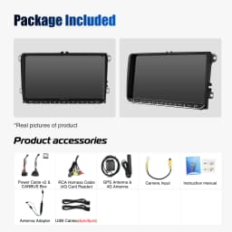 ESSGOO 2 Din Android Car Radio 9 Inch Carplay RDS AM FM Bluetooth WiFi Multimedia Autoradio For VW Volkswagen Passat B6 B7 Skoda