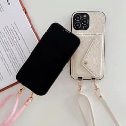 Crossbody Strap Lanyard Leather Phone Case for IPhone 18 17 Air 16 15 Plus 14 13 12 11 Pro Max Wallet with Card Holder Cover