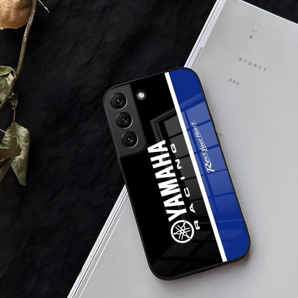 Motorcycle Racing Y-YamahaES-A Phone Case Glass For Samsung Galaxy S21 S26 S25 S22 S20 S24 S23 Ultra Fe Plus A16 A34 A54 A24 A53