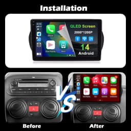 Android 16 For Fiat Fiorino Qubo Citroen Nemo Peugeot Bipper 2008 - 2017 Carplay Auto QLED Screen 4G Car Radio Multimedia Player
