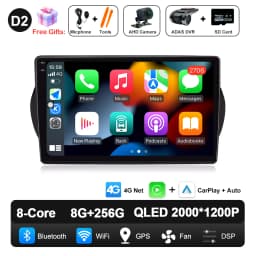 Android 16 For Fiat Fiorino Qubo Citroen Nemo Peugeot Bipper 2008 - 2017 Carplay Auto QLED Screen 4G Car Radio Multimedia Player