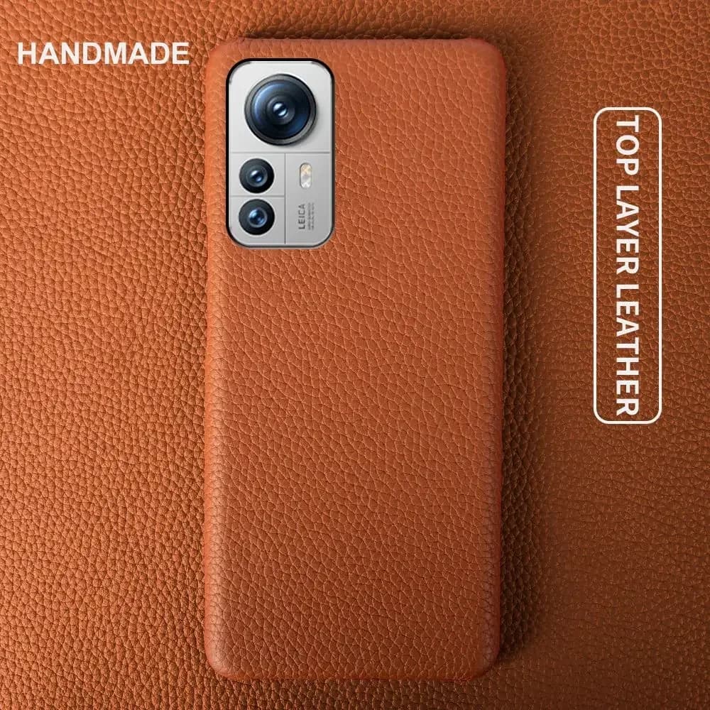 Luxury Litchi Grain Genuine Leather Case for Xiaomi 12 Pro 12X 13T 14Pro 12SUltra 12Lite Cover Back Etui Coque Shockproof Funda