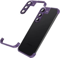 Built-in Camera Lens Protector Frameless Silicone Bumper Case for Samsung Galaxy S23 S24 Plus S22 Ultra S24+ Shockproof Cover