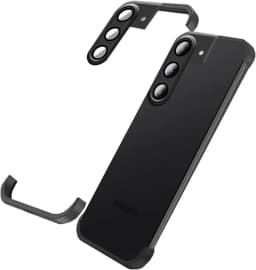 Built-in Camera Lens Protector Frameless Silicone Bumper Case for Samsung Galaxy S23 S24 Plus S22 Ultra S24+ Shockproof Cover
