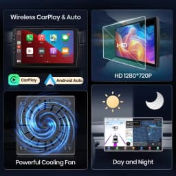 Junsun Qualcomm 8-Core 360 Camera Wireless CarPlay Android Auto Car Radio for Toyota Corolla Verso 2004-2009 GPS