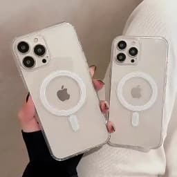 Transparent Original Magnetic Phone Case for Apple IPhone 18 17 16 15 14 Plus 13 12 Mini 11 Pro XS Max for Magsafe Clear Cover