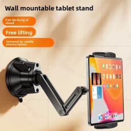 Universal Angle Adjustment Vacuum Suction Metal Cantilever Magnetic Stand for All Phones/Tablets Desktop & Wall-Mounted Use