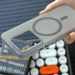 Luxury Corrugated Pattern Magnetic Wireless Matte Case For Magsafe For Xiaomi 13 Pro 14 15 Ultra Redmi K60 K70 Clear Cover