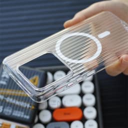 Luxury Corrugated Pattern Magnetic Wireless Matte Case For Magsafe For Xiaomi 13 Pro 14 15 Ultra Redmi K60 K70 Clear Cover