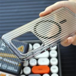 Luxury Corrugated Pattern Magnetic Wireless Matte Case For Magsafe For Xiaomi 13 Pro 14 15 Ultra Redmi K60 K70 Clear Cover