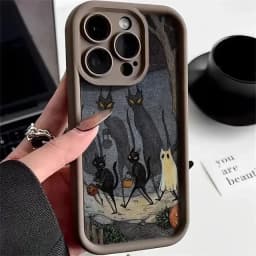 A54 5g Case For Samsung A16 Dark Funny Monster Cat Fox S22 Plus S21FE S23 S24 S25 S26 Ultra Galaxy A15 A55 A52 A53 A13 A34 Cover