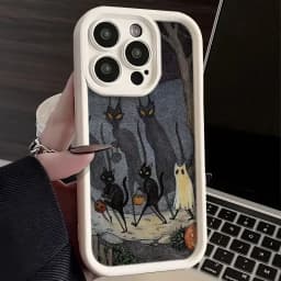 A54 5g Case For Samsung A16 Dark Funny Monster Cat Fox S22 Plus S21FE S23 S24 S25 S26 Ultra Galaxy A15 A55 A52 A53 A13 A34 Cover