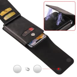 For iphone 17/17Pro/16Pro Max/16Plus/15/15Pro/14Pro Max/14Pro/14/13/12 Luxury Leather Belt Clip Case Men Mobile phone Waist Bag