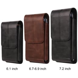 For iphone 17/17Pro/16Pro Max/16Plus/15/15Pro/14Pro Max/14Pro/14/13/12 Luxury Leather Belt Clip Case Men Mobile phone Waist Bag