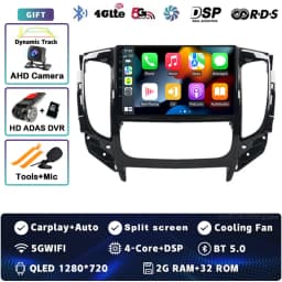 Android 16 Carplay Car Radio For Mitsubishi Pajero Sport 3 L200 5 Triton 3 2015-2019 Multimedia Video Player GPS Stereo 2Din DVD