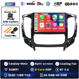 Android 16 Carplay Car Radio For Mitsubishi Pajero Sport 3 L200 5 Triton 3 2015-2019 Multimedia Video Player GPS Stereo 2Din DVD
