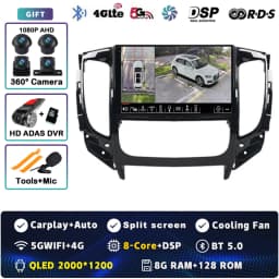 Android 16 Carplay Car Radio For Mitsubishi Pajero Sport 3 L200 5 Triton 3 2015-2019 Multimedia Video Player GPS Stereo 2Din DVD