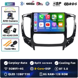 Android 16 Carplay Car Radio For Mitsubishi Pajero Sport 3 L200 5 Triton 3 2015-2019 Multimedia Video Player GPS Stereo 2Din DVD