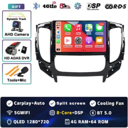 Android 16 Carplay Car Radio For Mitsubishi Pajero Sport 3 L200 5 Triton 3 2015-2019 Multimedia Video Player GPS Stereo 2Din DVD